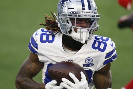 Dallas Cowboys wide receiver #88 CeeDee Lamb runs upfield against the 49ers.