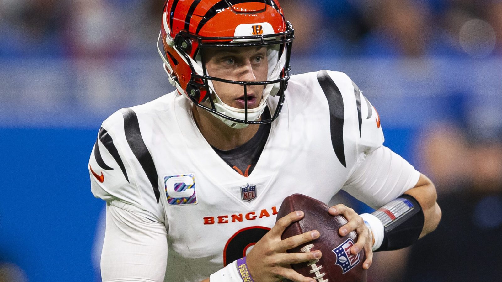 Cincinnati Bengals quarterback Joe Burrow during a 2021 regular-season game.