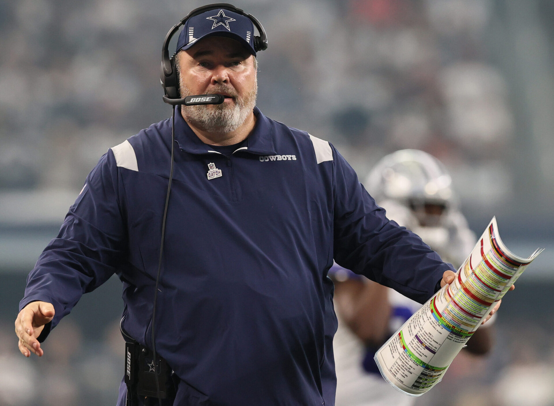 Dallas Cowboys head coach Mike McCarthy reacts on the sidelines