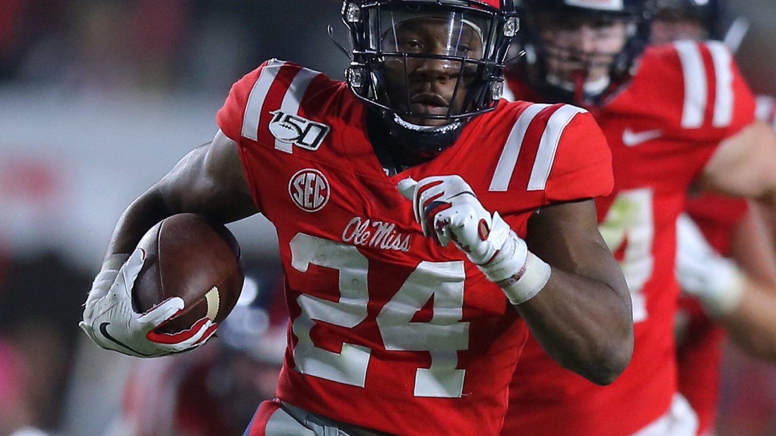 Mississippi's Snoop Conn during a 2021 regular season game.