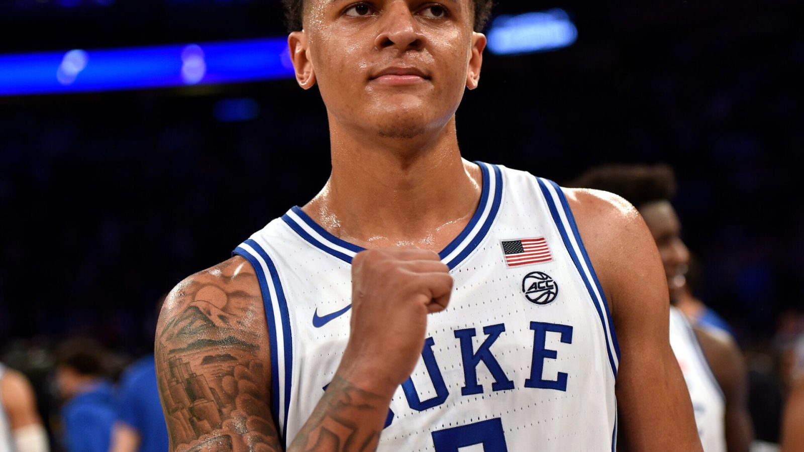 Duke Blue Devils forward Paolo Banchero reacts following their game against the Kentucky Wildcats
