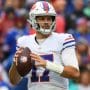 Best Week 9 Prop Bets: Buffalo Bills QB Josh Allen looks downfield in a 2021 road game.