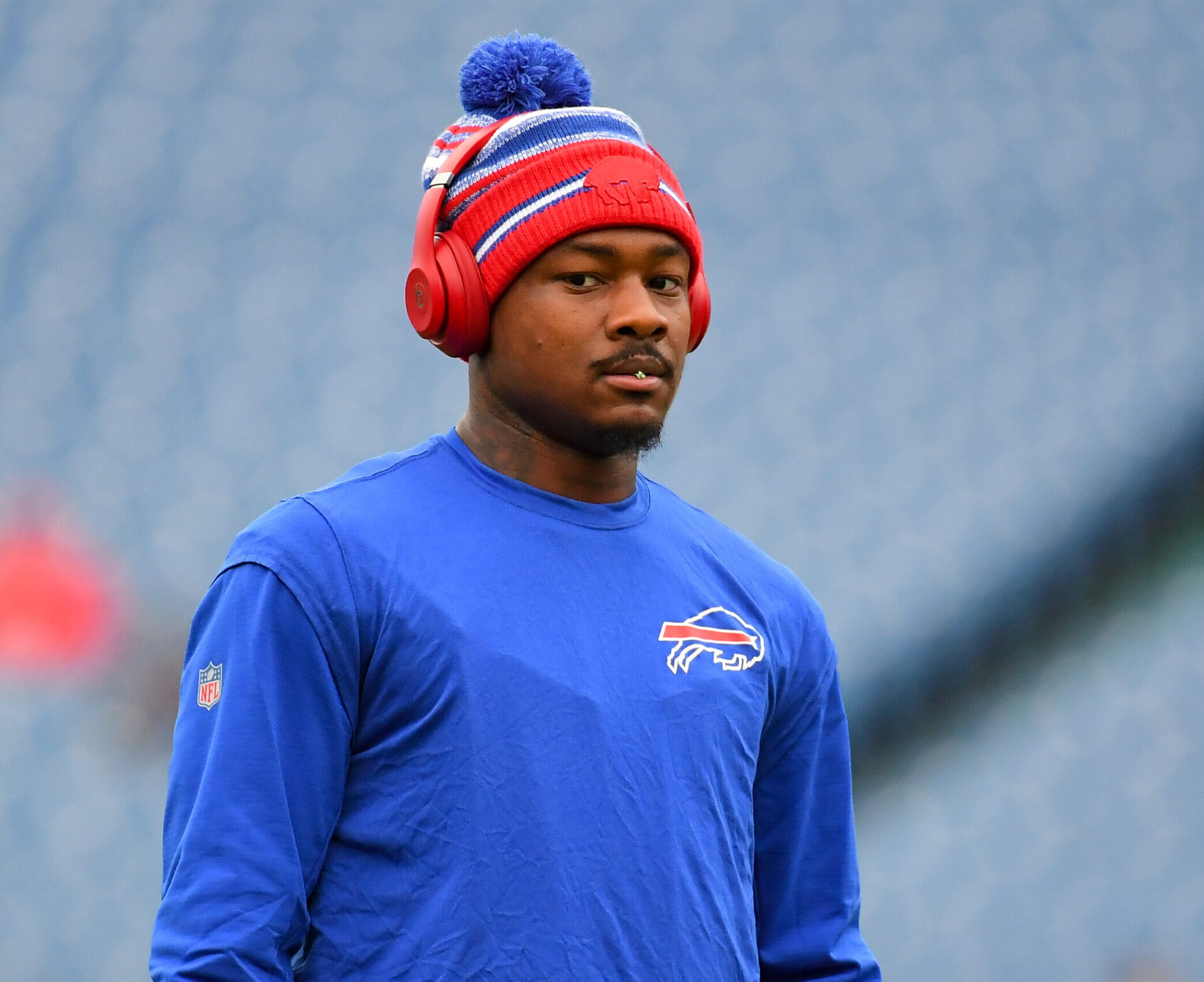 Buffalo Bills wide receiver Stefon Diggs (14) prior to the game against the Miami Dolphins at Highmark Stadium.