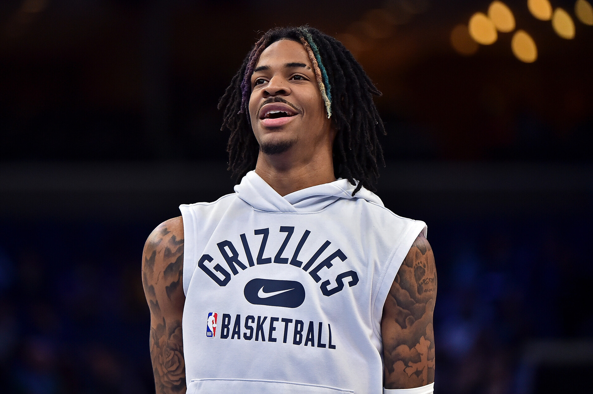 Memphis Grizzlies guard Ja Morant #12 during the game against the Los Angeles Lakers at FedExForum on December 29, 2021 in Memphis, Tennessee.