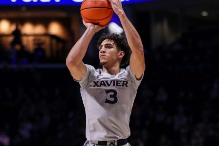 Xavier Musketeers guard Colby Jones goes up for a shot against the Norfolk State Spartans