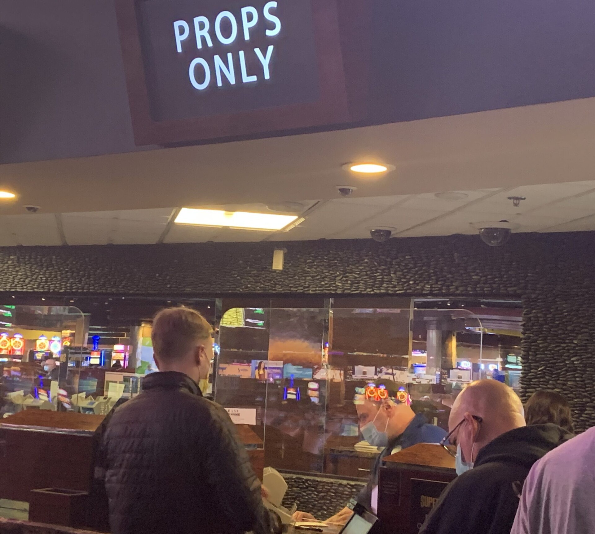 SuperBook Super Bowl prop bets activity at The SuperBook, Feb. 3, 2022.