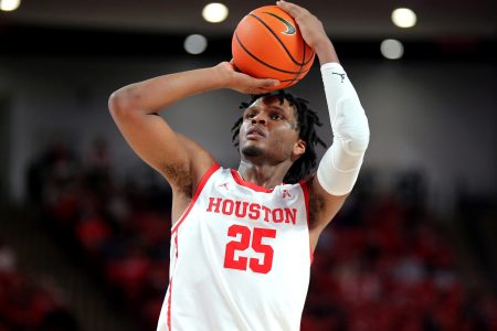 Wednesday College Basketball Betting - Houston Cougars center Josh Carlton shoots a free-throw against the Tulane Green Wave