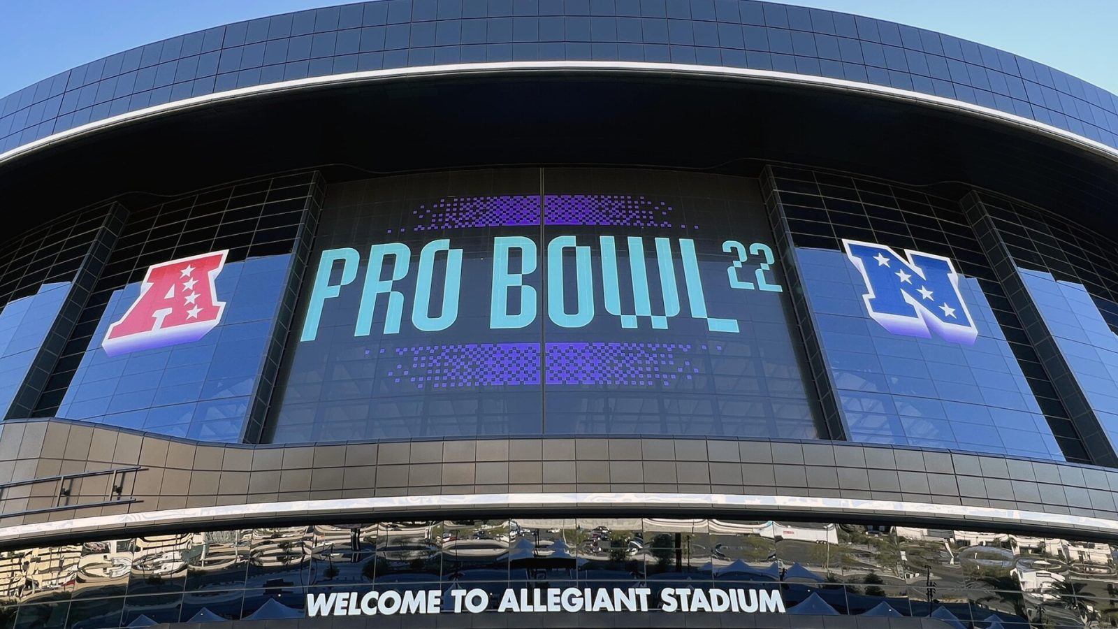Feb 4, 2022; Las Vegas, NV, USA; A general overall view of Allegiant Stadium, the site of the 2022 Pro Bowl.