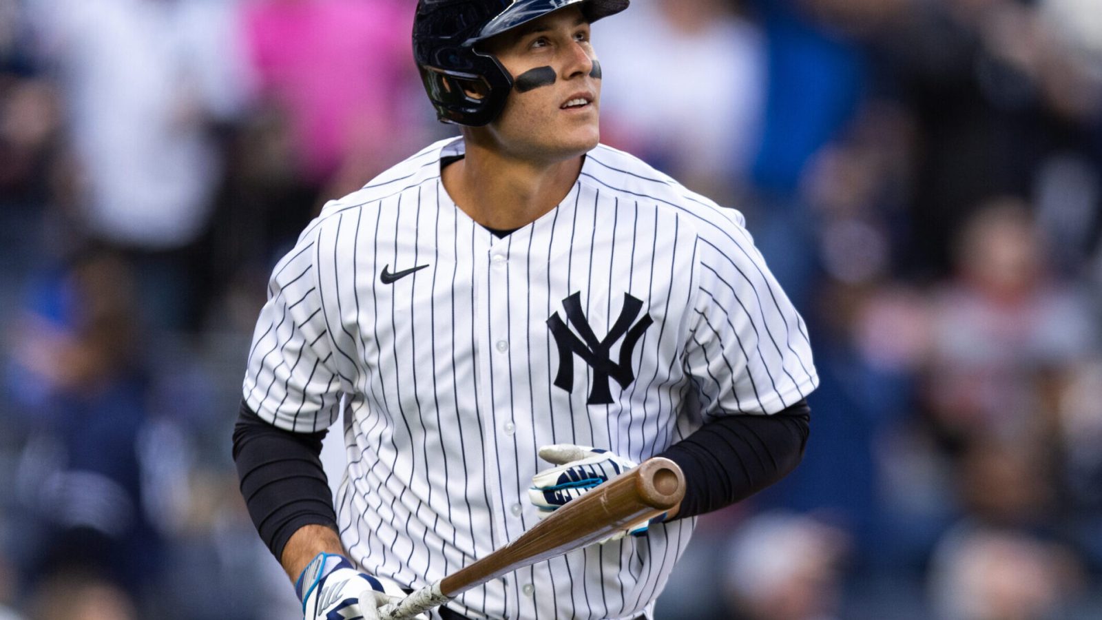 Anthony Rizzo #48 of the New York Yankees hits a two-run home run