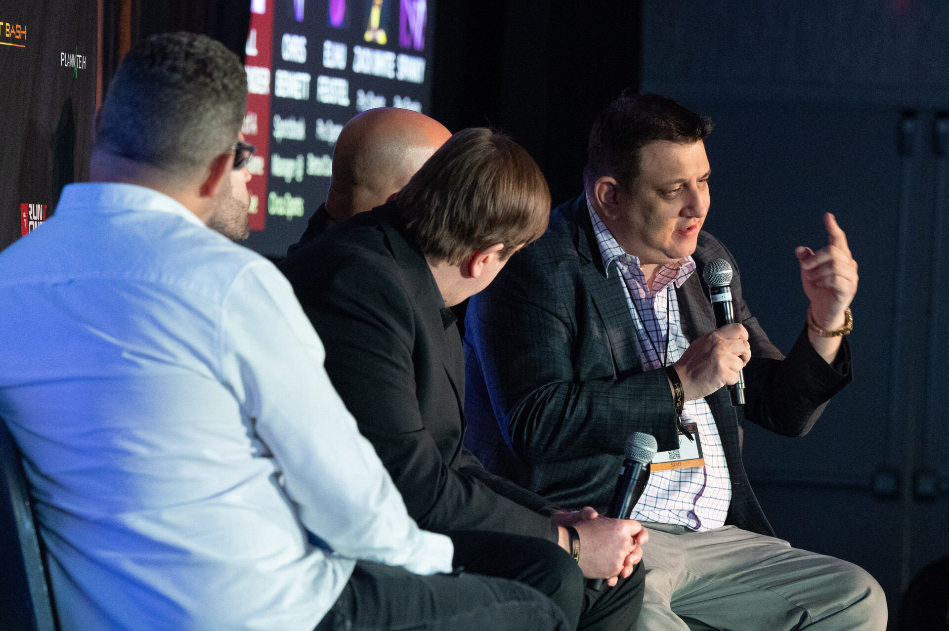 Professional sports bettor Spanky addresses the audience at The Art of Sports Betting panel at Bet Bash 2 on Sunday, April 3, at The D Las Vegas.