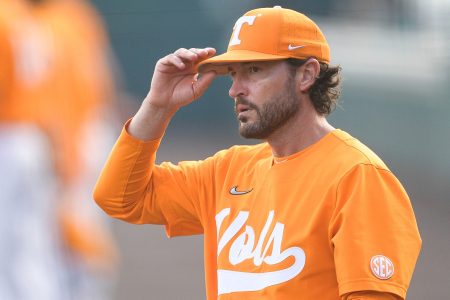 Tennessee Head Coach Tony Vitello during a game at Lindsey Nelson Stadium in Knoxville, Tenn. on Saturday, April 30, 2022.