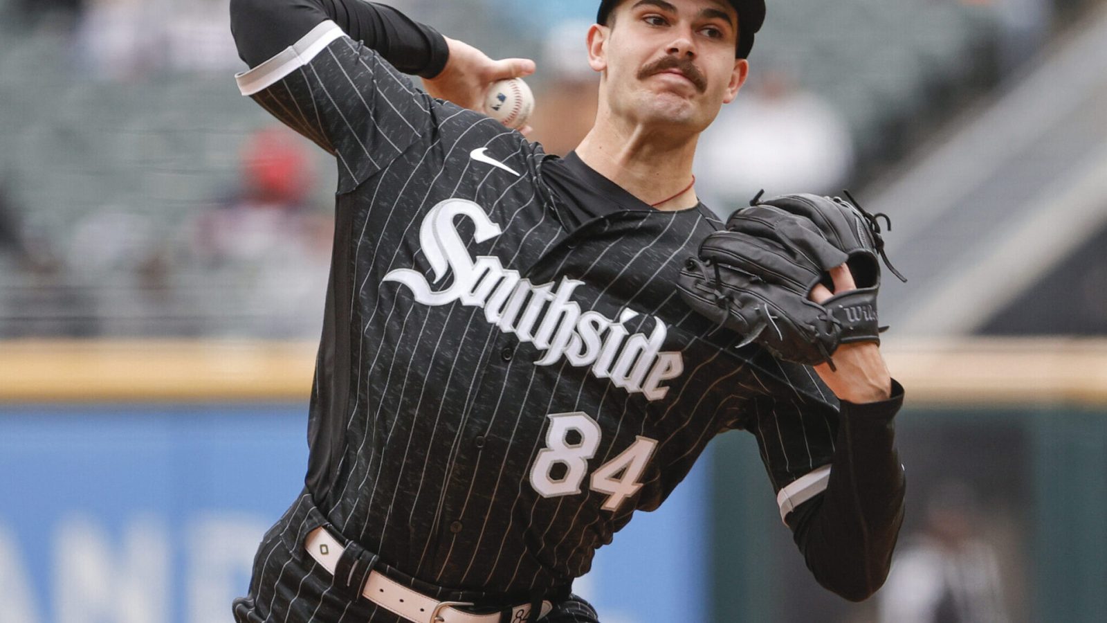 Chicago White Sox right-handed pitcher Dylan Cease throws against the Los Angeles Angels on May 2, 2022, in Chicago.