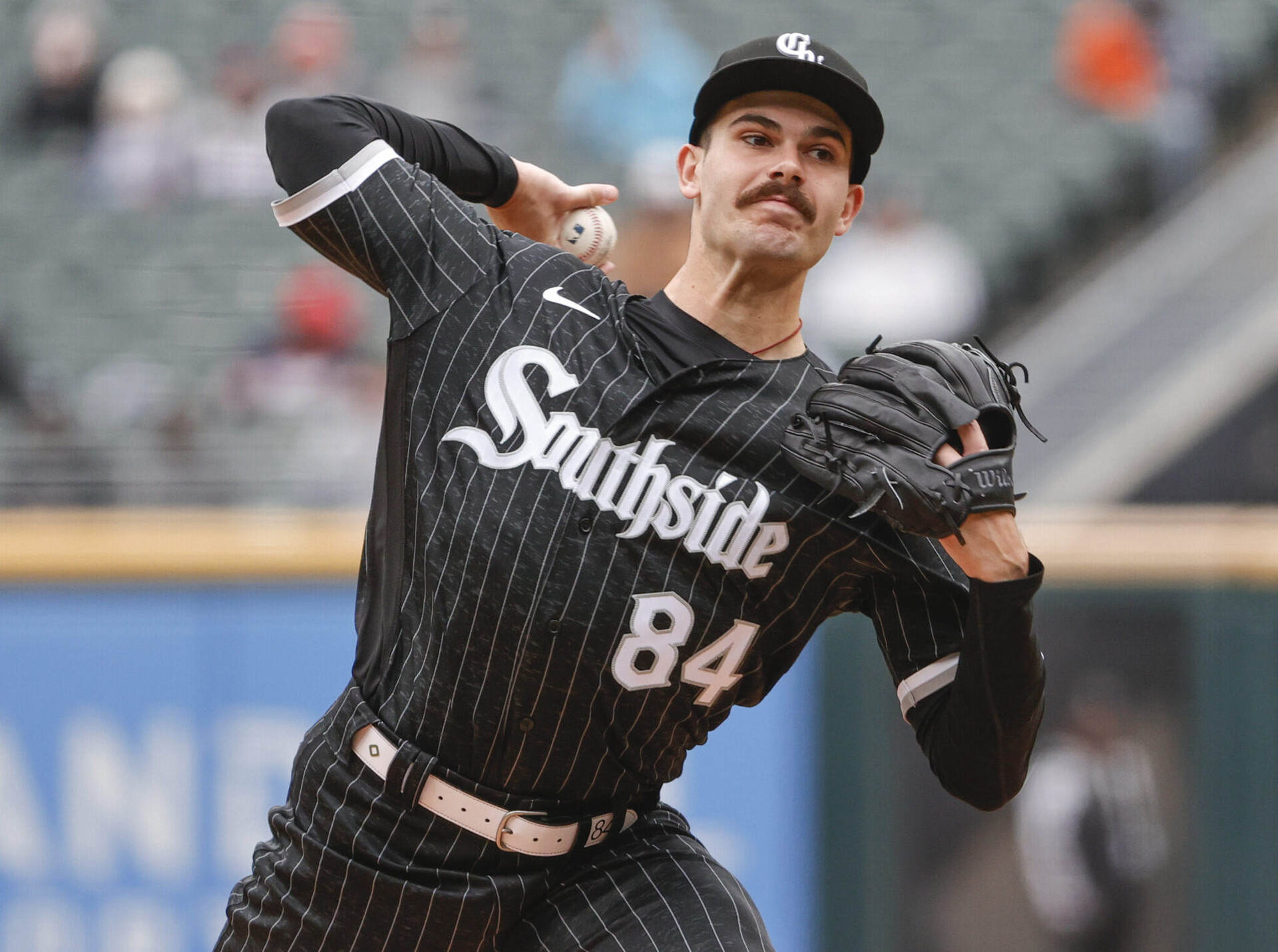 Chicago White Sox right-handed pitcher Dylan Cease throws against the Los Angeles Angels on May 2, 2022, in Chicago.