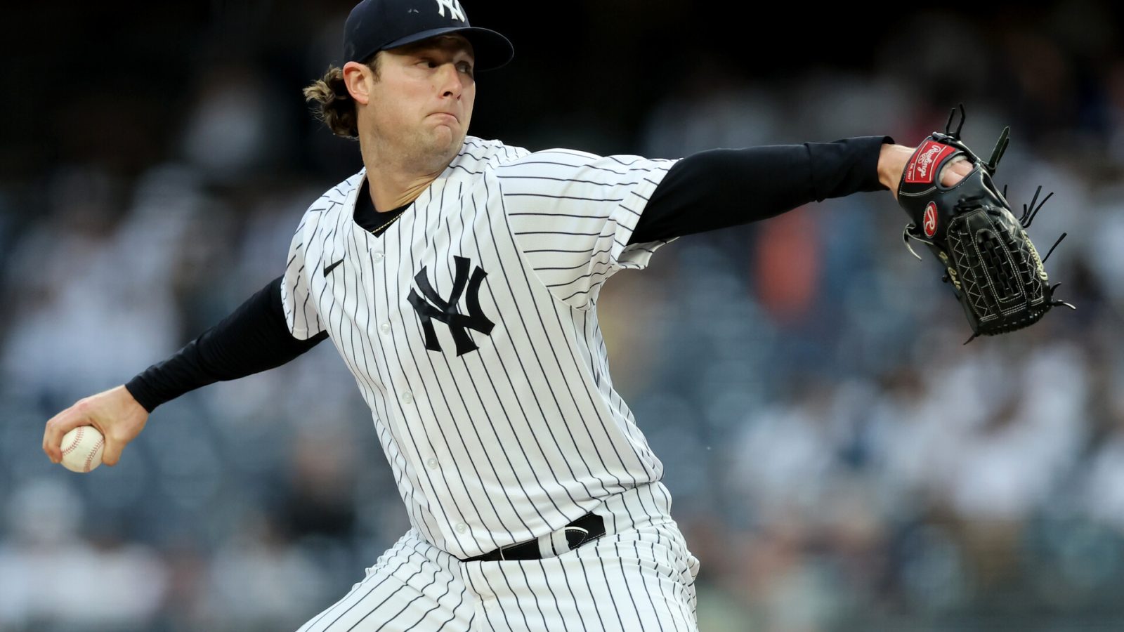 New York Yankees starting pitcher Gerrit Cole (45)