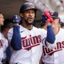 Byron Buxton #25 of the Minnesota Twins celebrates a home run against the New York Yankees on June 9, 2022 at Target Field in Minneapolis, Minnesota.