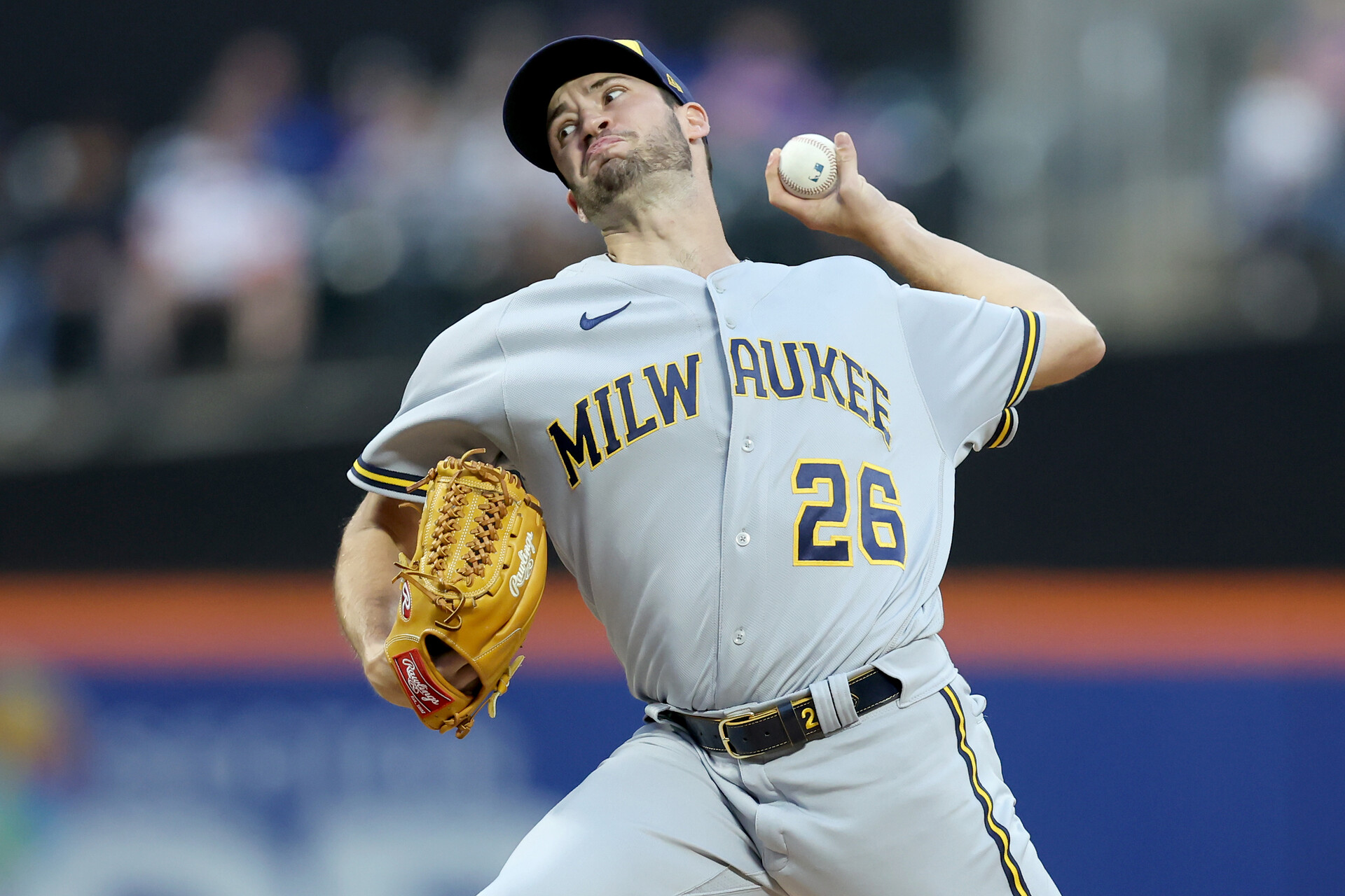 Milwaukee Brewers relief pitcher Aaron Ashby (26)