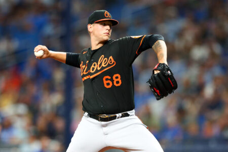 Baltimore Orioles starting pitcher Tyler Wells (68)