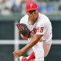 Philadelphia Phillies starting pitcher Ranger Suarez (55) against the Atlanta Braves at Citizens Bank Park.