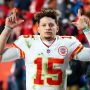 Patrick Mahomes #15 of the Kansas City Chiefs leaves the field after defeating the Denver Broncos 28-24 at Empower Field At Mile High on January 08, 2022 in Denver, Colorado.