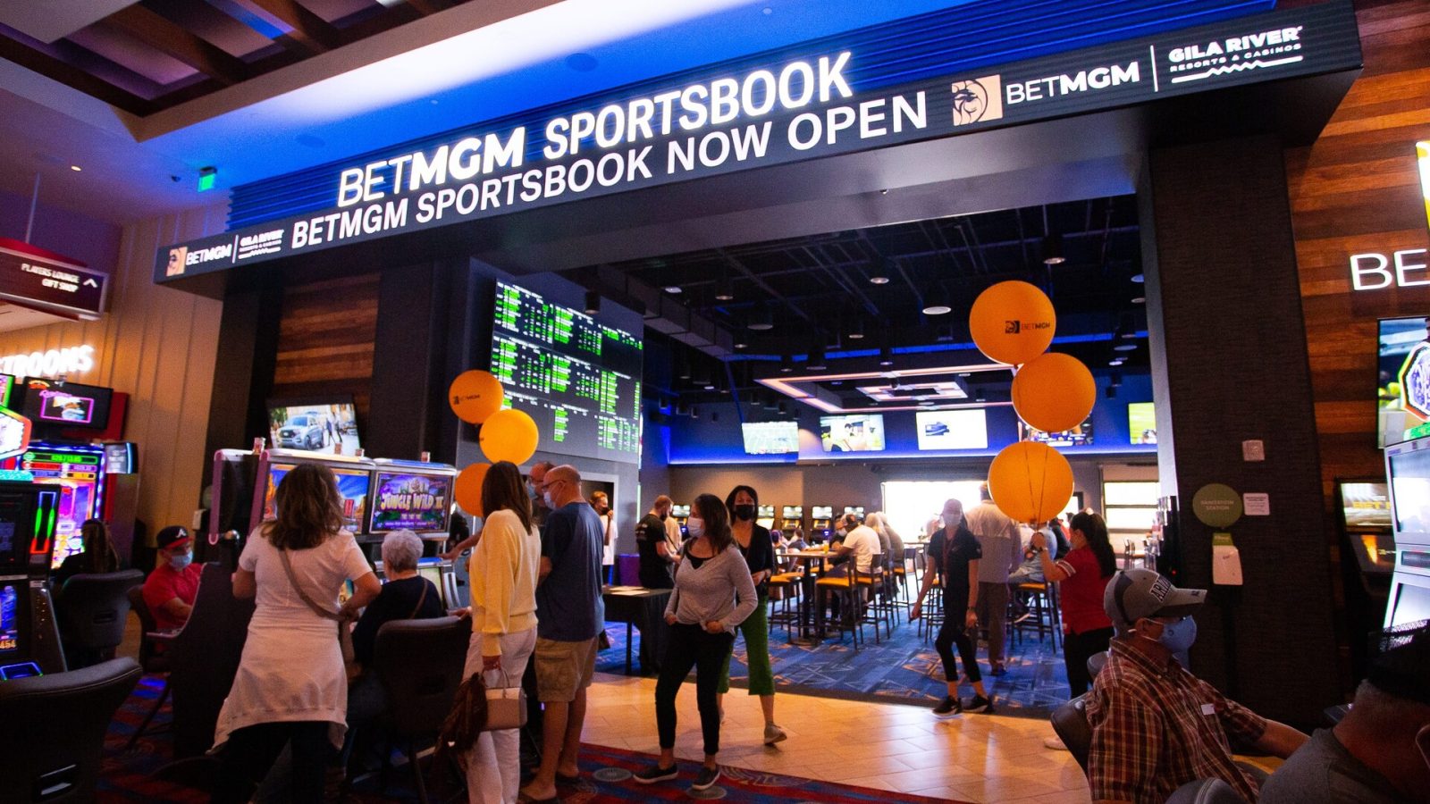 November 7, 2021; Laveen Village, Arizona; Entrance to the newly opened Sportsbook in Vee Quiva Casino Sports Betting