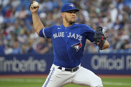 Toronto Blue Jays starting pitcher Jose Berrios (17)
