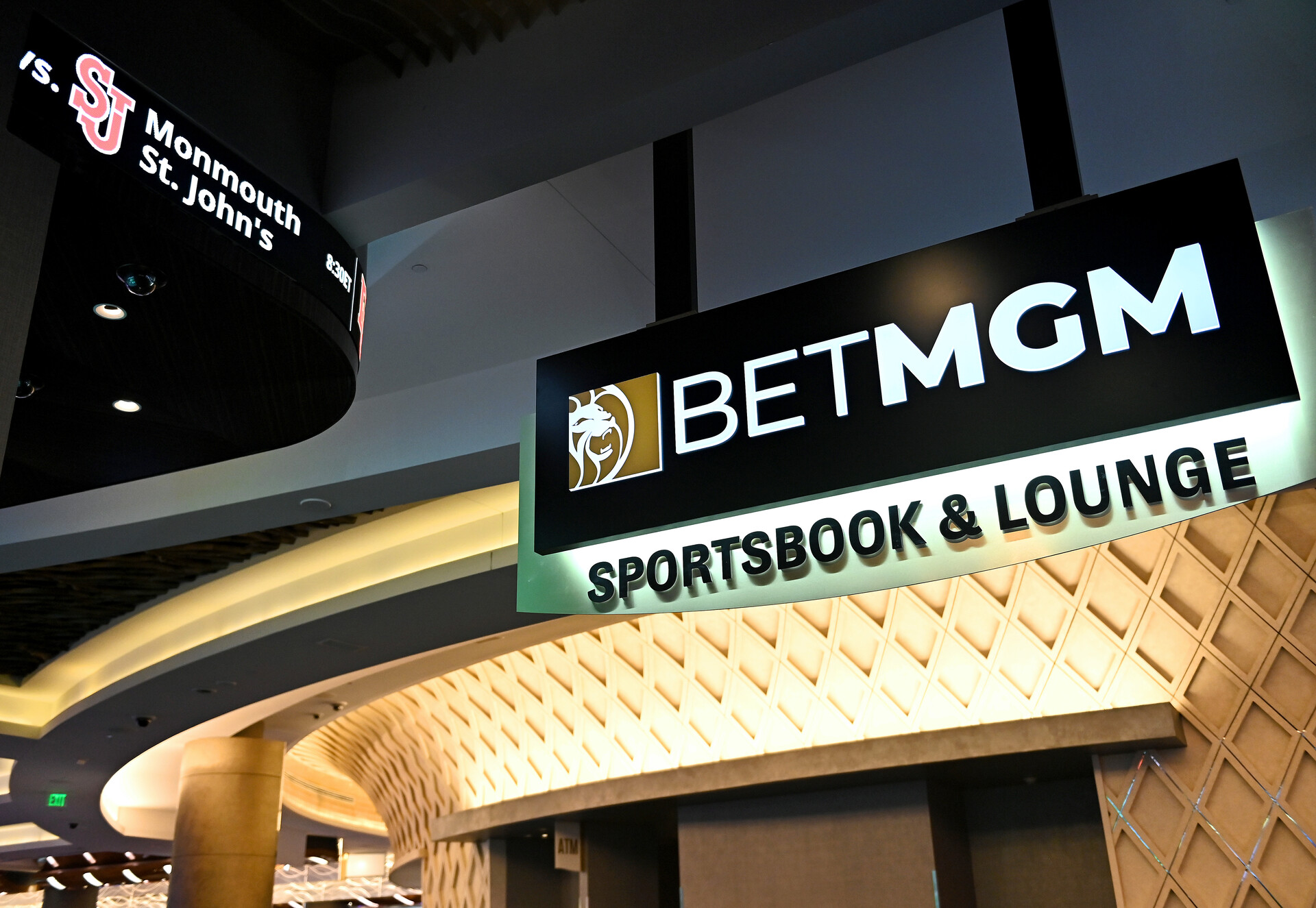 MGM National Harbor, Governor Larry Hogan and Joe Theismann launch sports betting in Maryland with BETMGM at MGM National Harbor on December 09, 2021 in Oxon Hill, Maryland.