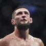 Khamzat Chimaev of Russia looks on after his welterweight fight against Gilbert Burns of Brazil during the UFC 273 event at VyStar Veterans Memorial Arena on April 09, 2022 in Jacksonville, Florida.
