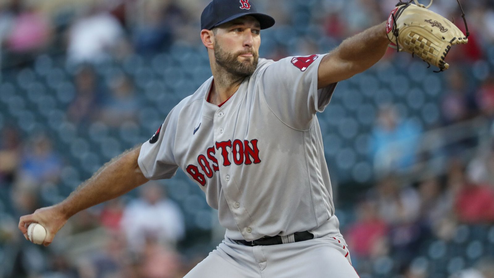 Boston Red Sox starting pitcher Michael Wacha (52) throws a pitch against the Minnesota Twins in the second inning at Target Field.