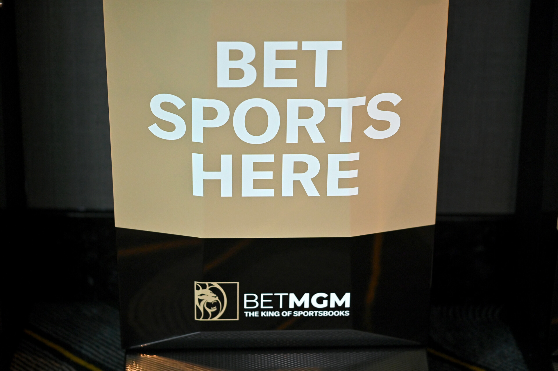 MGM National Harbor, Governor Larry Hogan and Joe Theismann launch sports betting in Maryland with BETMGM at MGM National Harbor on December 09, 2021 in Oxon Hill, Maryland.