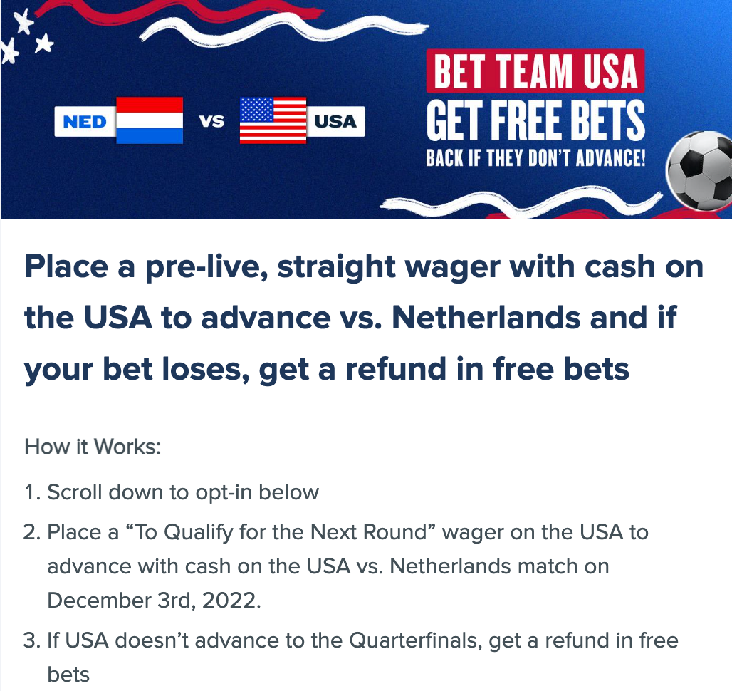 Best World Cup Bet on FanDuel Sportsbook, Sat, Dec. 3.