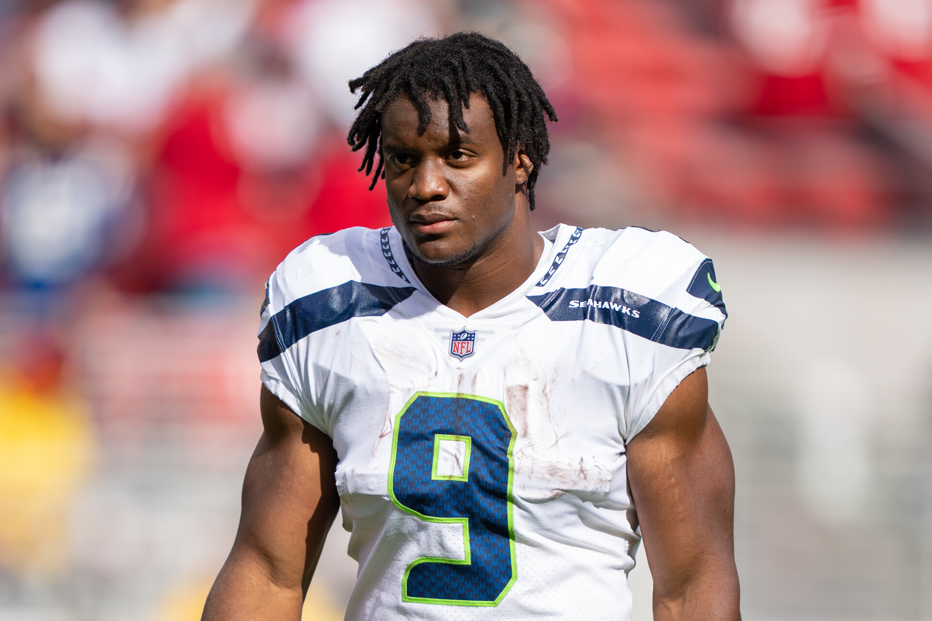 Seattle Seahawks running back Kenneth Walker III (9) after the game against the San Francisco 49ers at Levi's Stadium.
