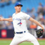 Toronto Blue Jays starting pitcher Chris Bassitt (40) throws a pitch against the Atlanta Braves during the first inning at Rogers Centre.