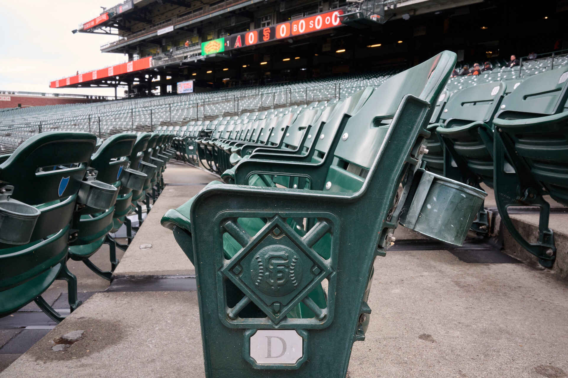A general view of fan seating at Oracle Park before the game between the San Francisco Giants and the Arizona Diamondbacks at Oracle Park.