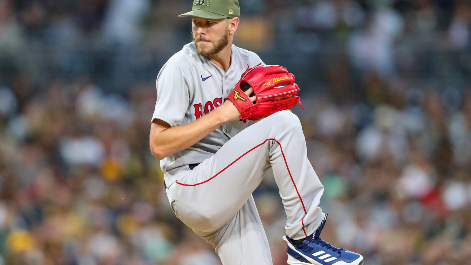 May 20, 2023; San Diego, California, USA; Boston Red Sox starting pitcher Chris Sale (41) throws a pitch in the first inning against the San Diego Padres at Petco Park.