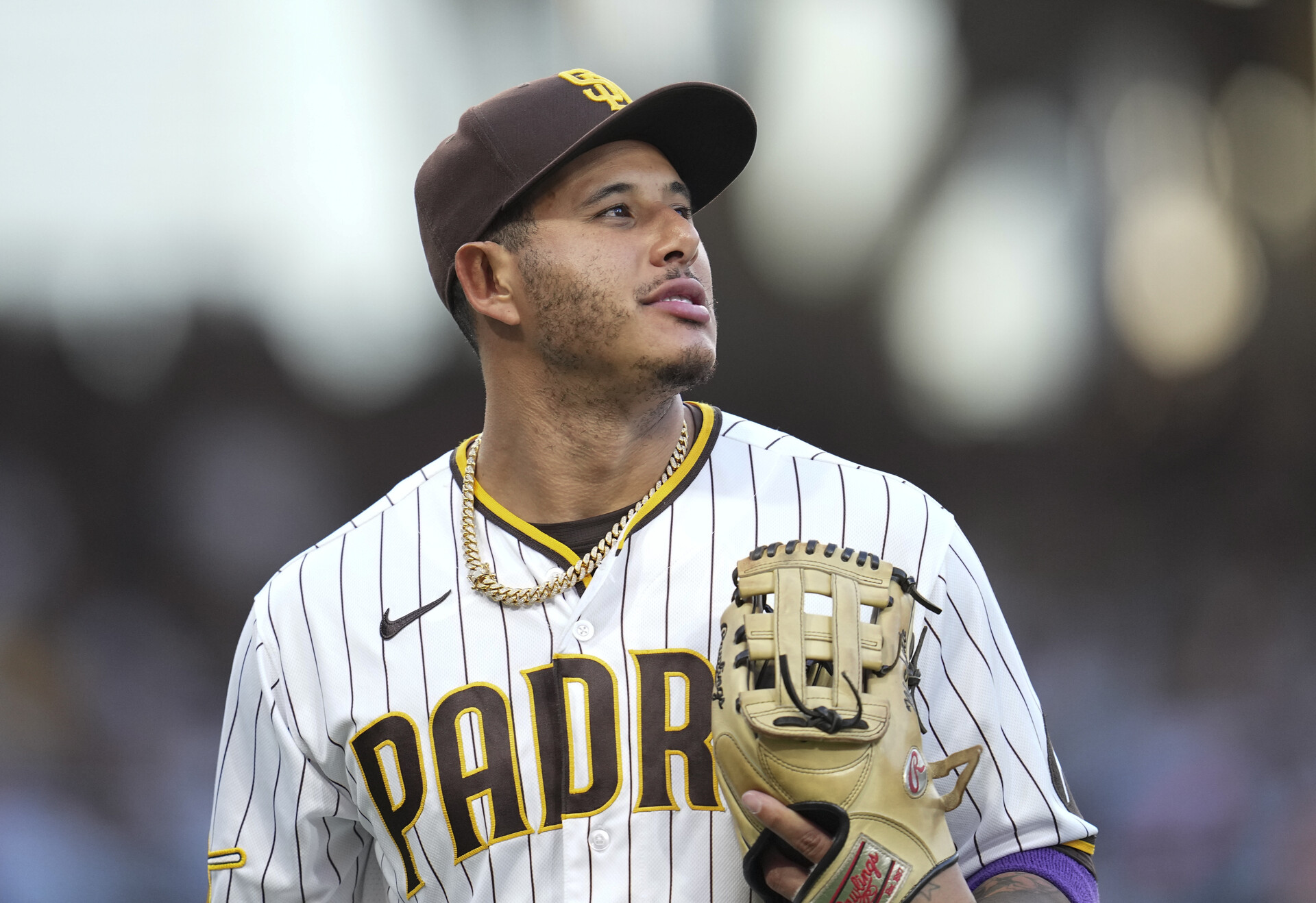 Aug 16, 2023; San Diego, California, USA; San Diego Padres third baseman Manny Machado (13) leaves the field after the fifth inning against the Baltimore Orioles at Petco Park.