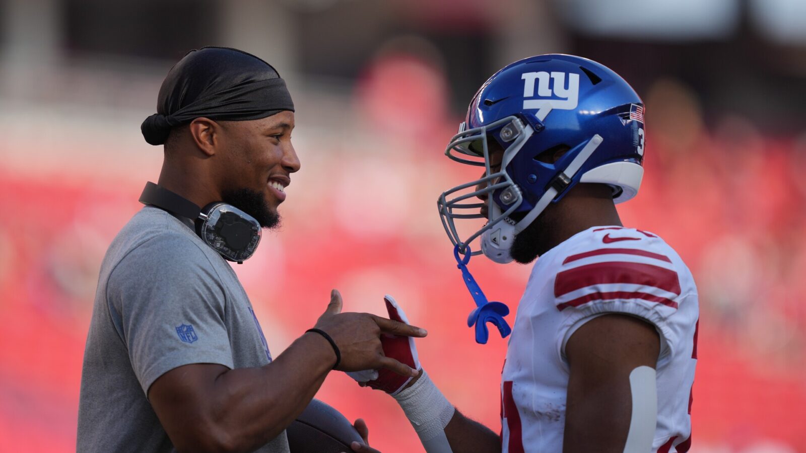 Saquon Barkley and Matt Breida