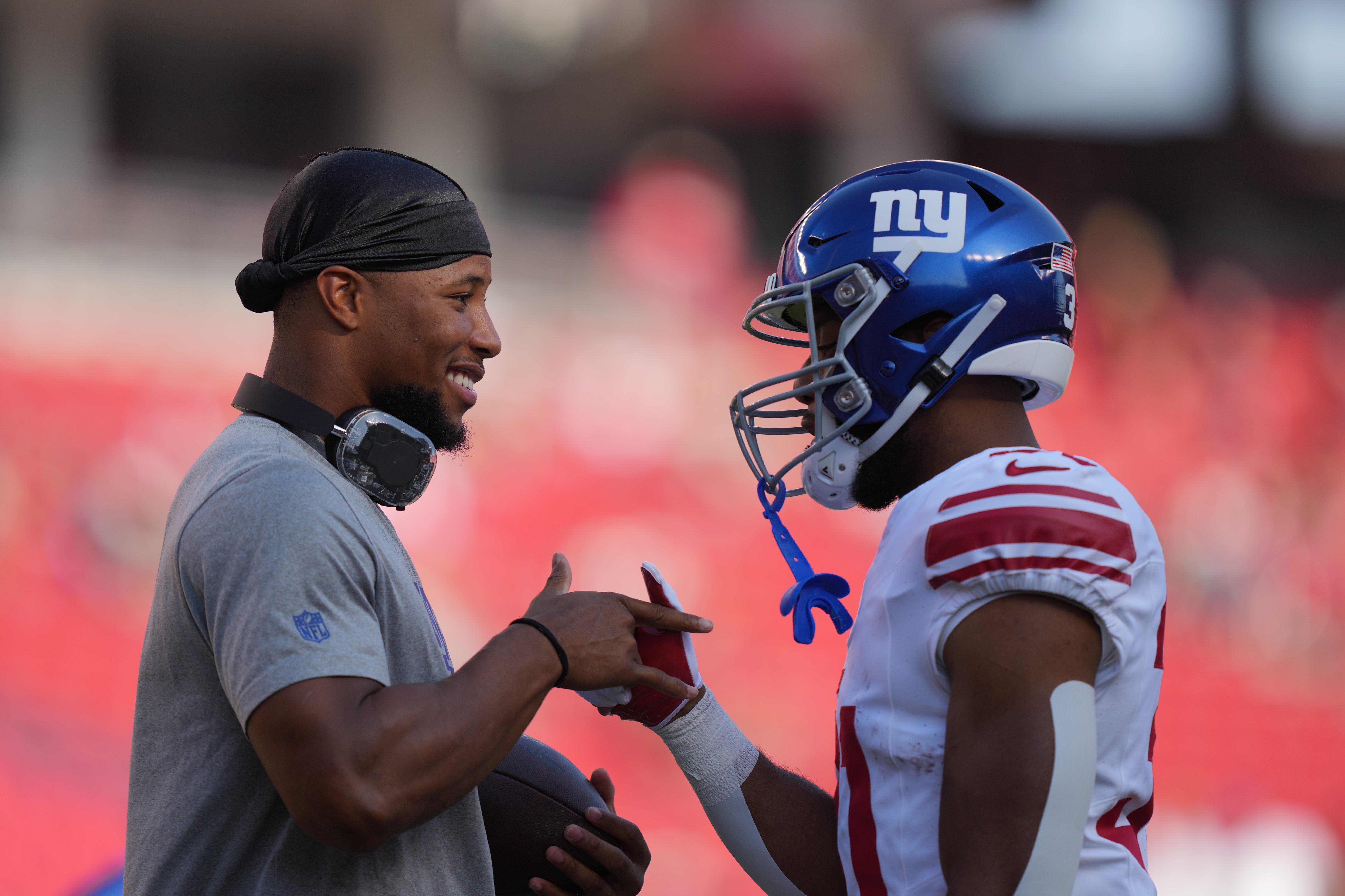 Saquon Barkley and Matt Breida