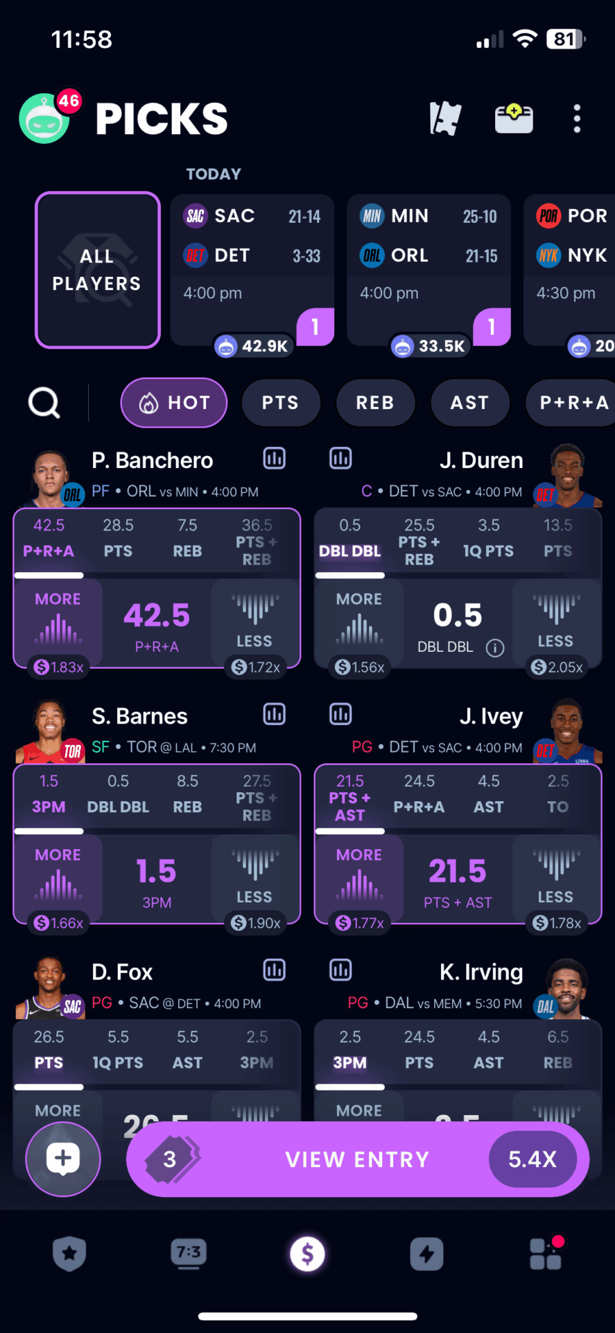 NFL DFS - Sleeper Fantasy screenshot