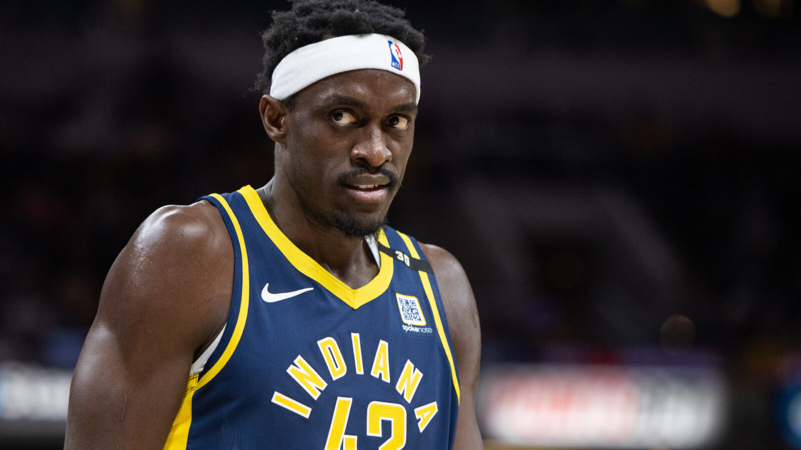 Indiana Pacers forward Pascal Siakam (43) in the first half against the Denver Nuggets at Gainbridge Fieldhouse.