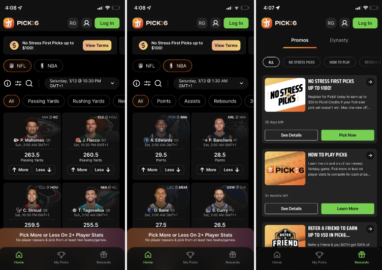 California Betting Apps - DraftKings Pick6