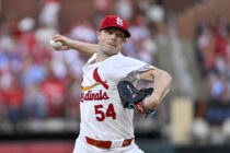 St. Louis Cardinals starting pitcher Sonny Gray (54) pitches against the Chicago White Sox during the second inning at Busch Stadium.