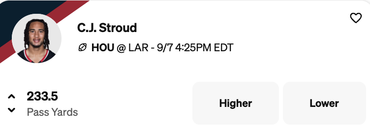 C.J. Stroud is one of our expert passing yards props for Week 1.