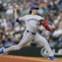 May 9, 2025; Seattle, Washington, USA; Toronto Blue Jays starting pitcher Kevin Gausman (34) throws a pitch in the first inning against the Seattle Mariners at T-Mobile Park.