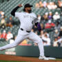 Apr 29, 2025; Denver, Colorado, USA; Colorado Rockies pitcher German Marquez (48) throws during the first inning against the Atlanta Braves at Coors Field.
