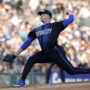 May 9, 2025; Detroit, Michigan, USA; Detroit Tigers starting pitcher Tarik Skubal (29) pitches in the third inning against the Texas Rangers at Comerica Park. Skubal is one of our MLB All-Star Game best bets for 2025.