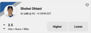 June 28, 2025 - Shohei Ohtani Underdog Projections