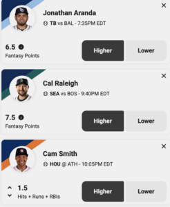 Today's Sleeper entry included Cal Raleigh, Cam Smith, and Jonathan Aranda.