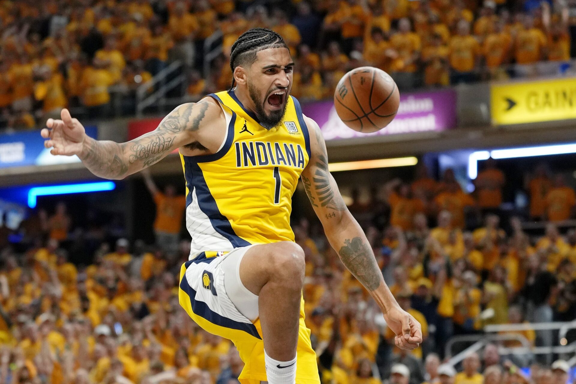 Obi Toppin in the NBA Finals vs. the Oklahoma City Thunder, 2025.
