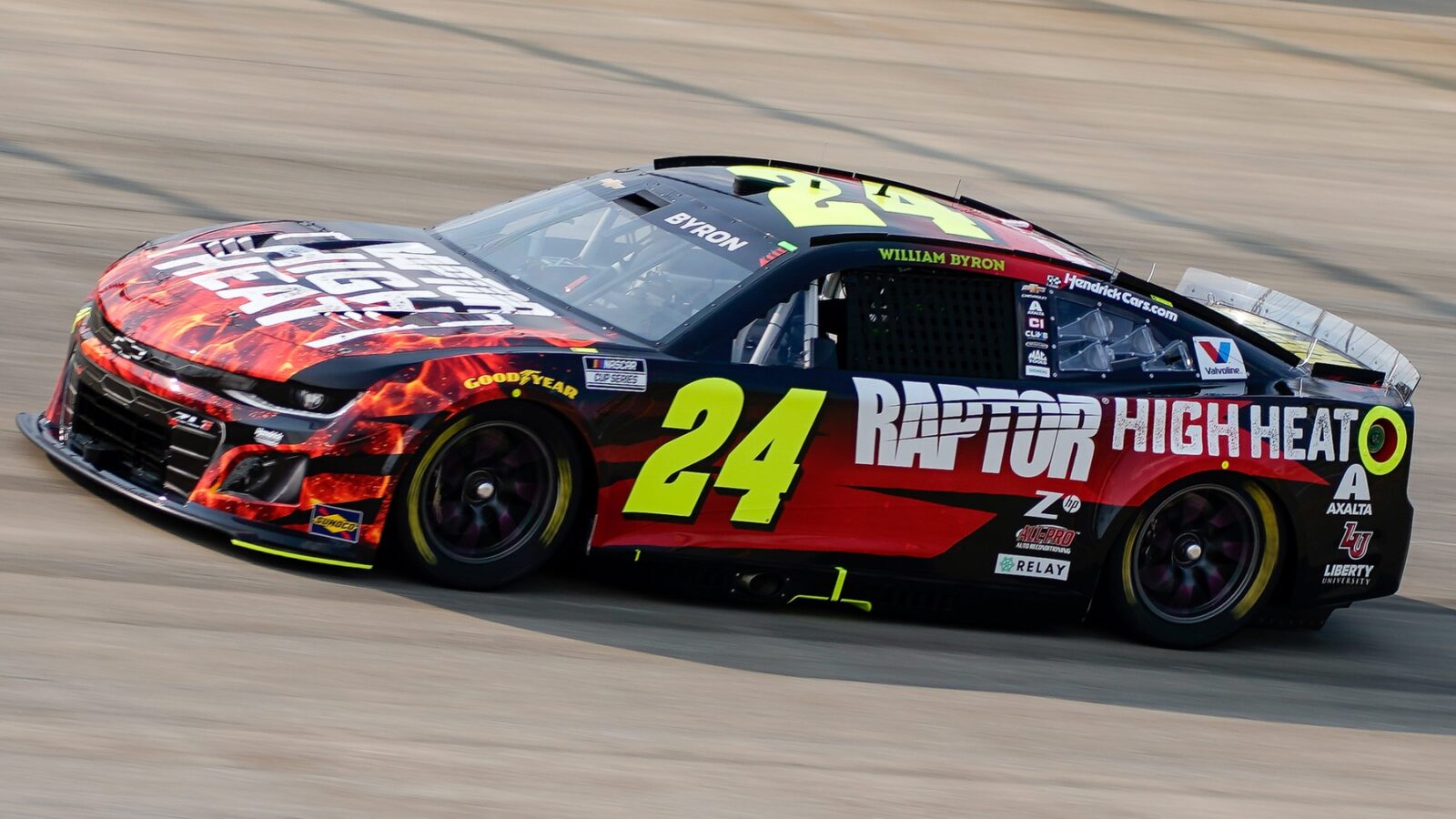 NASCAR Cup Series driver William Byron drives during practice for the Cracker Barrel 400 at Nashville Superspeedway in Lebanon, Tenn., Saturday, May 31, 2025.