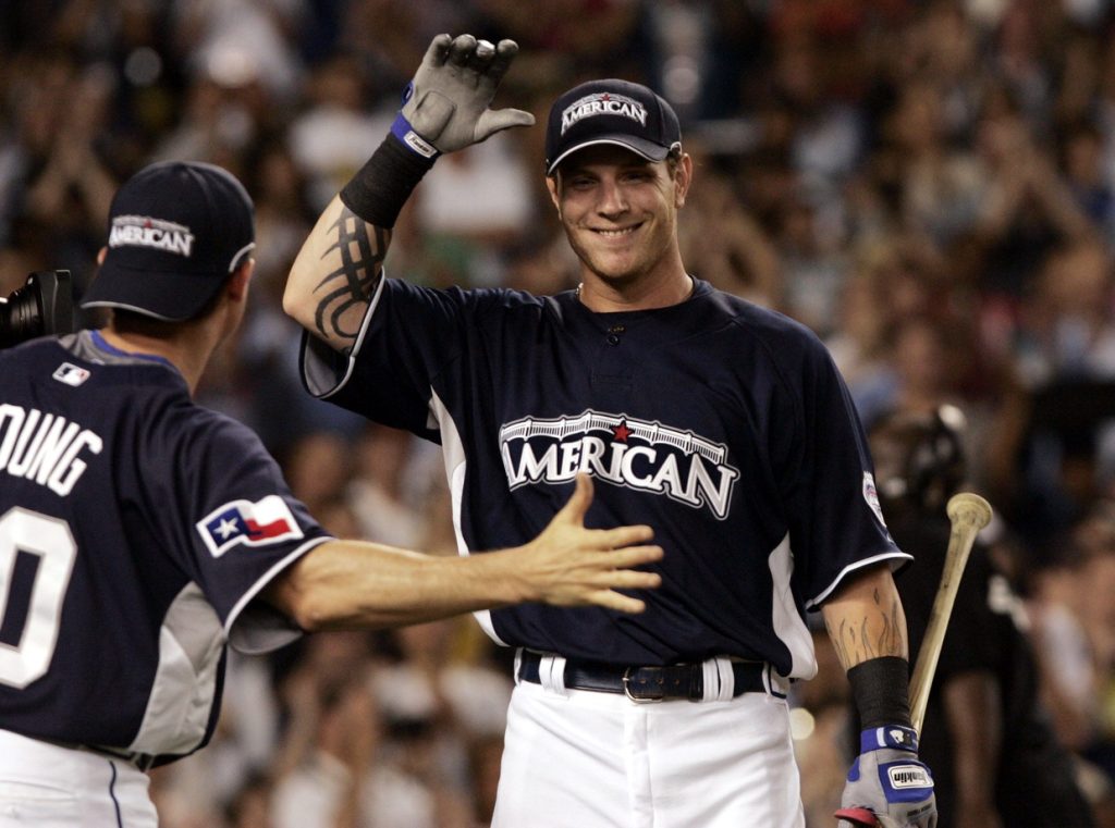 Josh Hamilton put on a show during the 2008 home run derby at Yankee Stadium.